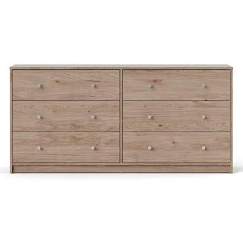 Farmhouse Contemporary 6 Drawer Double Dresser in Oak Image 2