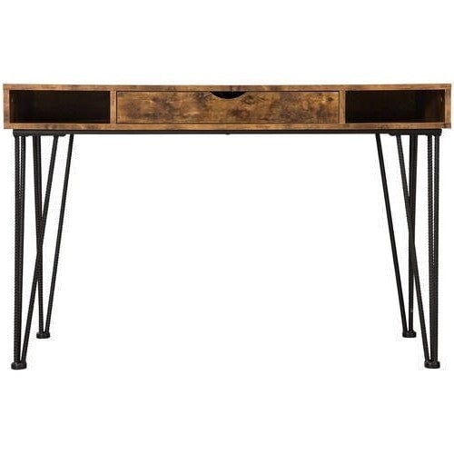 Farmhouse Rustic Home Office 1 Drawer Writing Desk Image 1