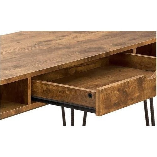 Farmhouse Rustic Home Office 1 Drawer Writing Desk Image 3