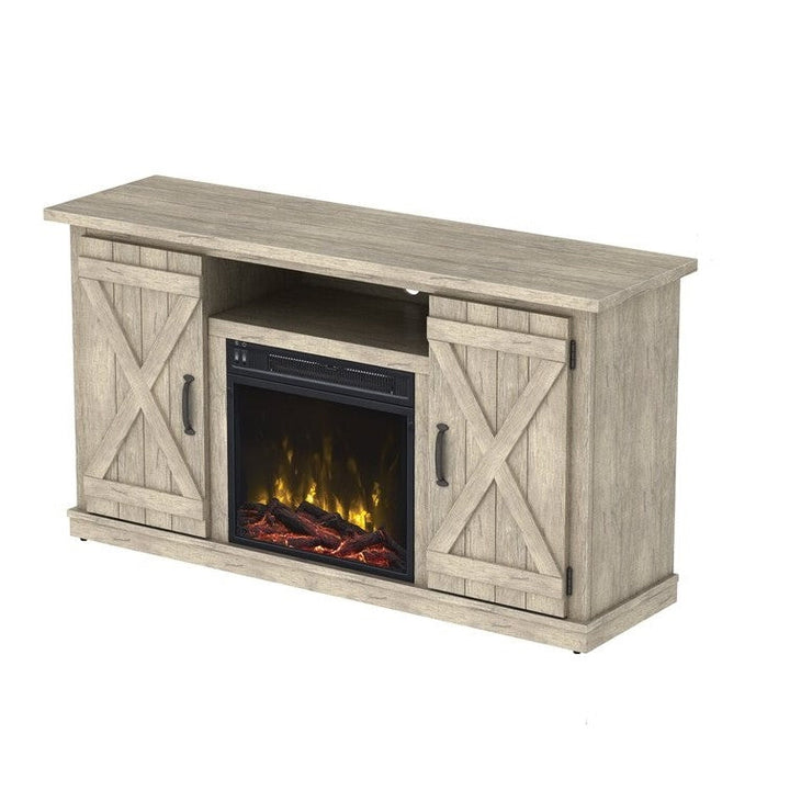 FarmHouse Rustic Pine TV Entertainment Electric Fireplace Image 1