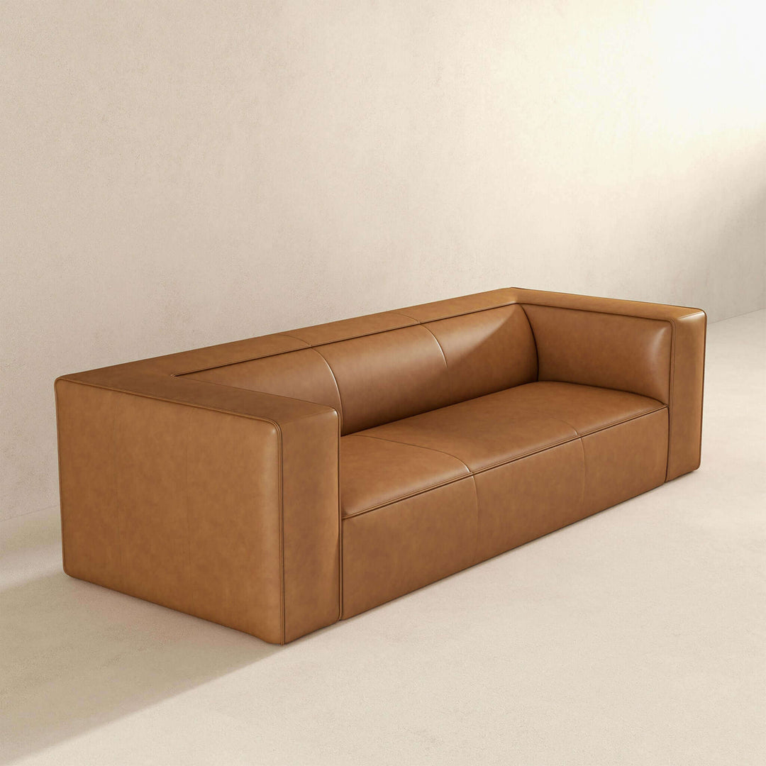 Colton Tan Leather Sofa Image 4