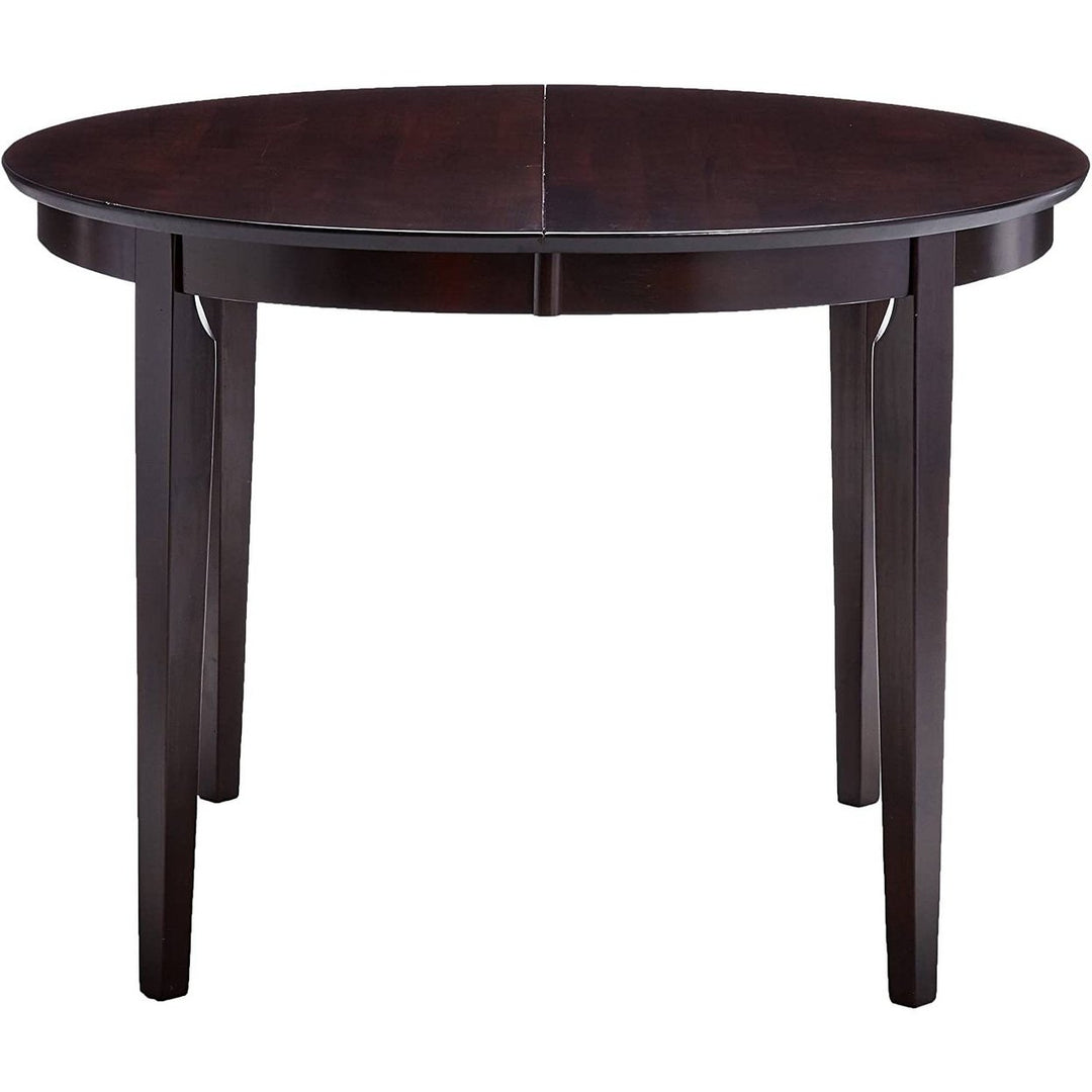 Contemporary Oval Dining Table in Dark Brown Cappuccino Wood Finish Image 2