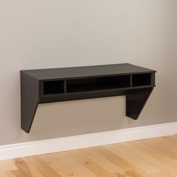 Contemporary Space Saver Floating Style Laptop Desk in Ebony Image 2