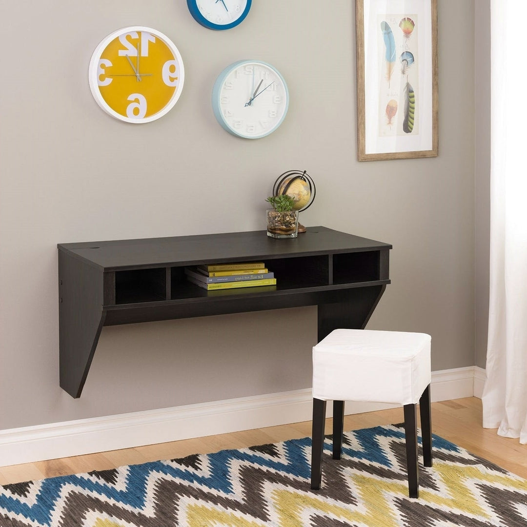 Contemporary Space Saver Floating Style Laptop Desk in Ebony Image 3