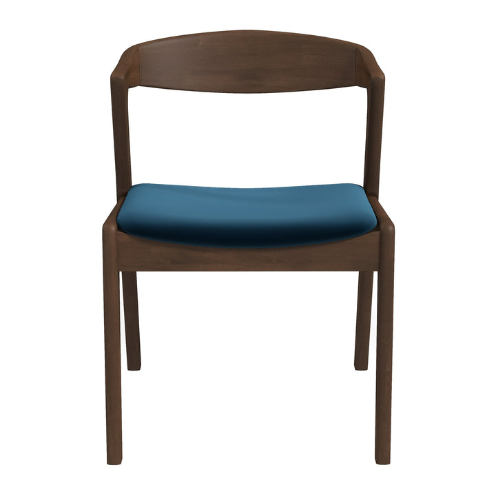 Dakota Solid Wood Blue Velvet Dining Chair (Set Of 2) Image 1