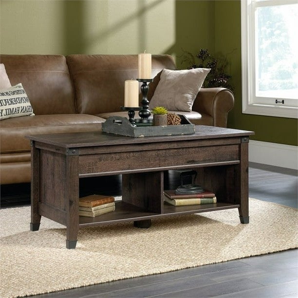 Dark Brown Lift-Top Multi Purpose Coffee Table Image 3