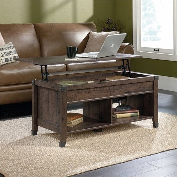 Dark Brown Lift-Top Multi Purpose Coffee Table Image 4