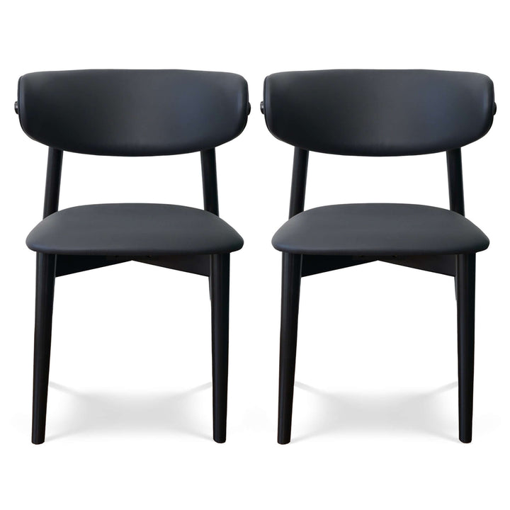 Korbin Black Vegan Leather Dining Chair (Set Of 2) Image 8