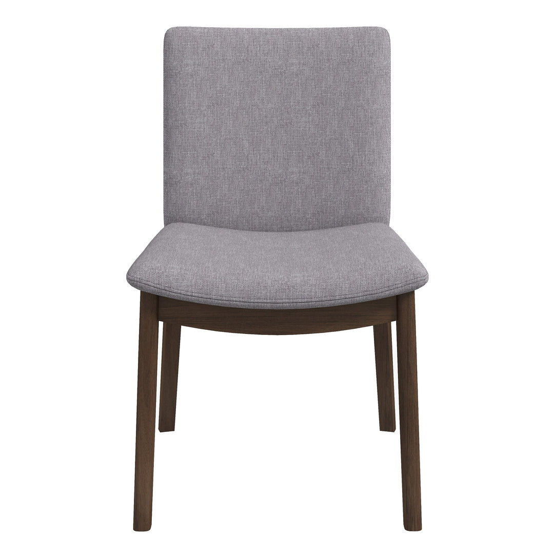 Laura Light Grey Linen Solid Wood Dining Chair (Set Of 2) Image 1