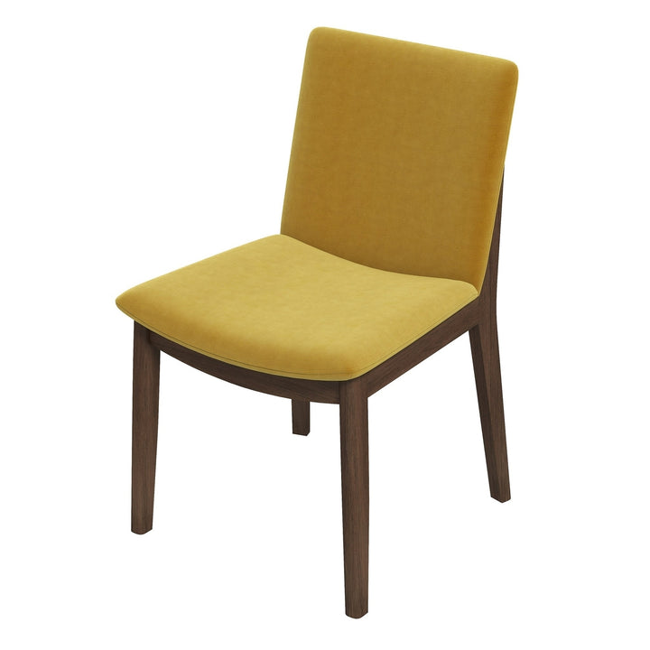 Laura Gold Velvet Solid Wood Dining Chair (Set Of 2) Image 7