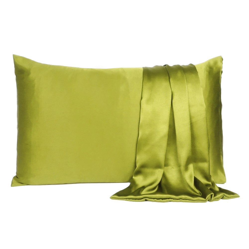 Lemongrass Dreamy Set Of 2 Silky Satin Queen Pillowcases Image 2