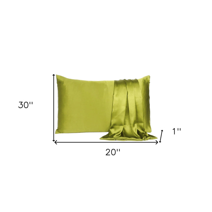 Lemongrass Dreamy Set Of 2 Silky Satin Queen Pillowcases Image 7