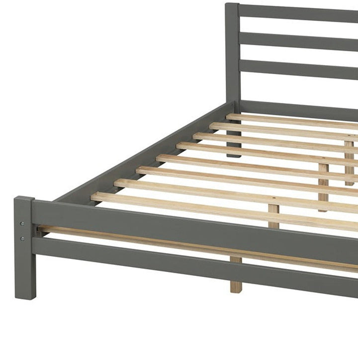 Gray Solid and Manufactured Wood Full Bed Image 11