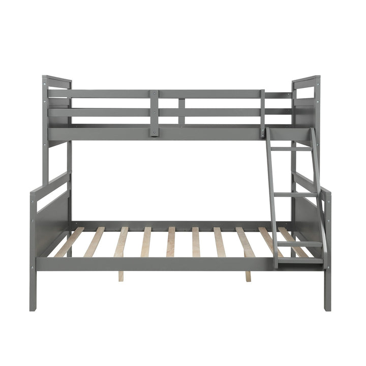 Gray Twin Over Full Size Bunk Bed Image 7