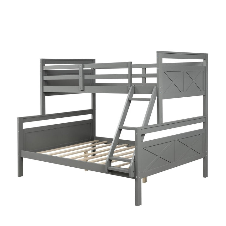 Gray Twin Over Full Size Bunk Bed Image 8