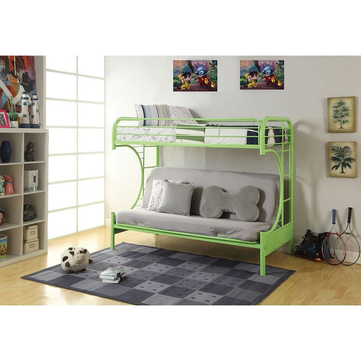 Green Twin Over Full Futon Bunk Bed Image 1