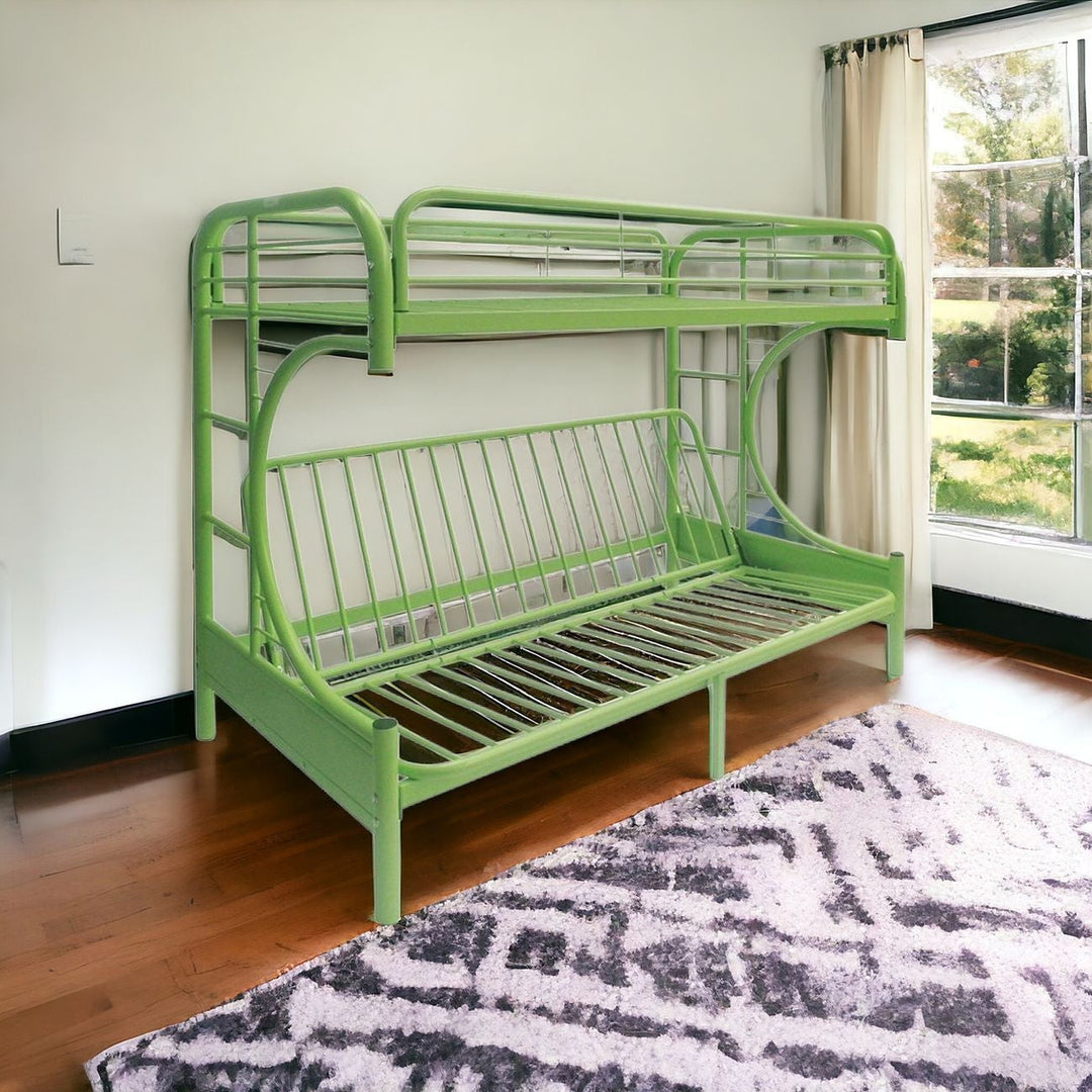 Green Twin Over Full Futon Bunk Bed Image 6