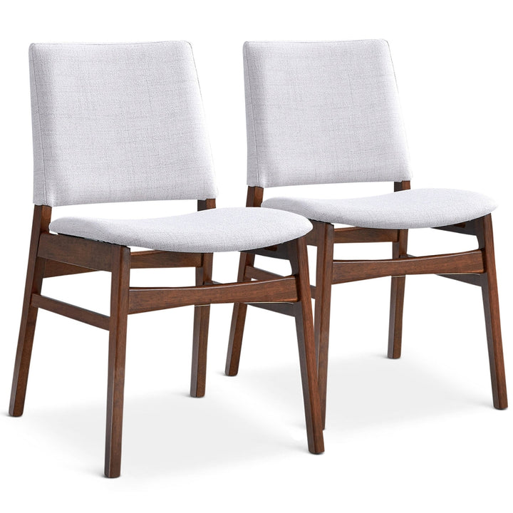 Gusto Fabric Dining Chair In Light Gray (Set Of 2) Image 1