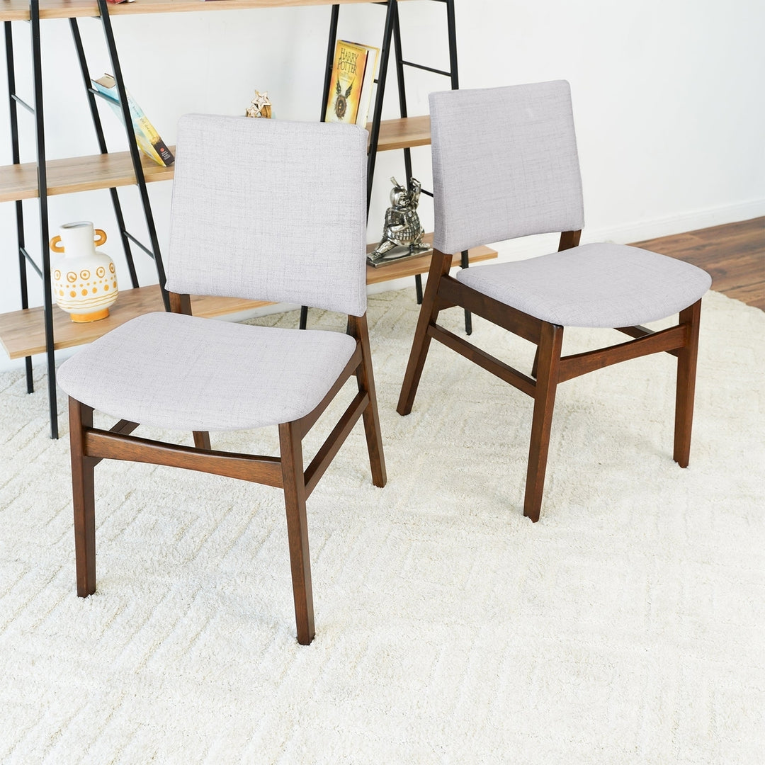 Gusto Fabric Dining Chair In Light Gray (Set Of 2) Image 4