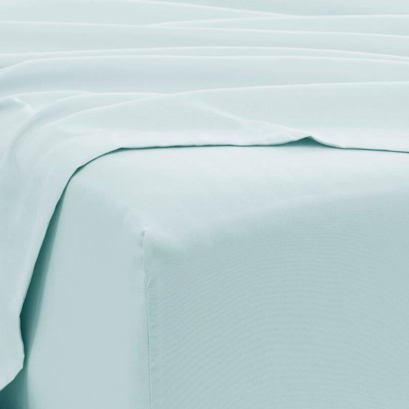 King Size Aqua 6 Piece Wrinkle Resistant Microfiber Polyester Sheet Set Image 2