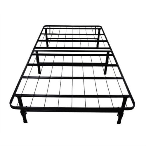 King size Black Metal Platform Bed Frame Image 1