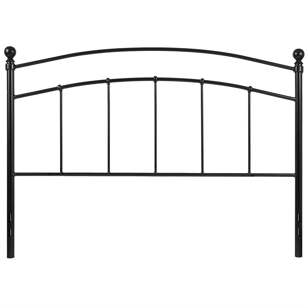 King size Contemporary Classic Headboard in Black Metal Finish Image 1