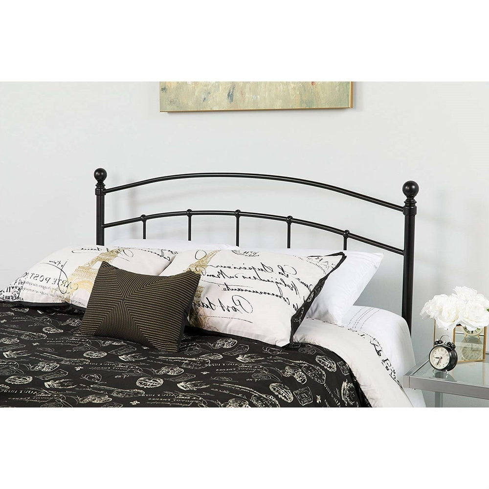 King size Contemporary Classic Headboard in Black Metal Finish Image 2