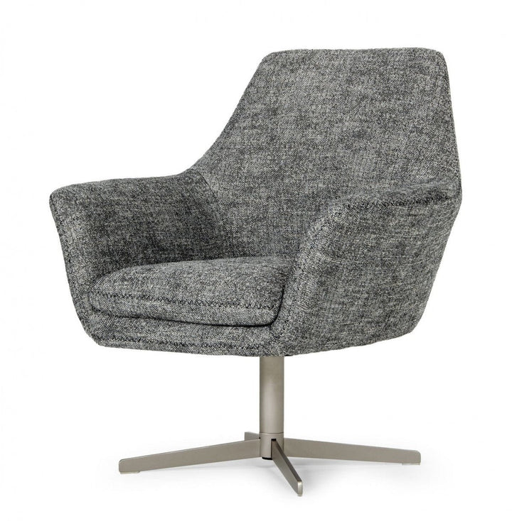 Industrial Dark Grey Chair With Metal Swivel Image 1