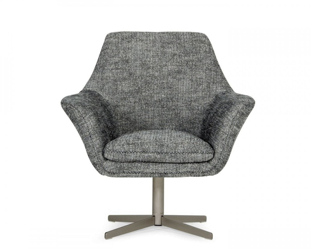 Industrial Dark Grey Chair With Metal Swivel Image 2