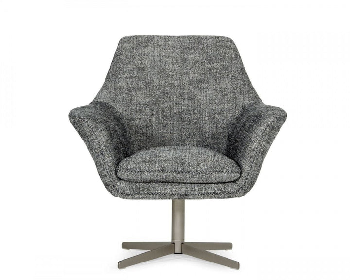 Industrial Dark Grey Chair With Metal Swivel Image 2