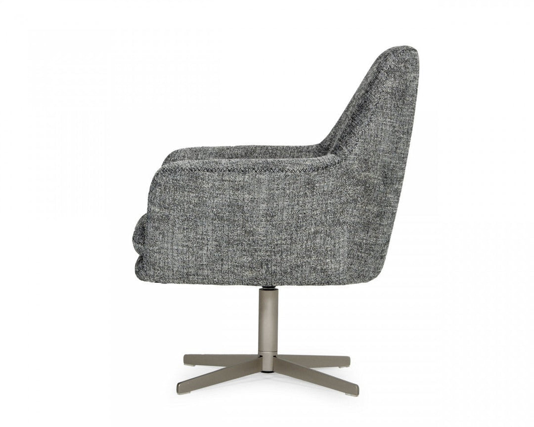 Industrial Dark Grey Chair With Metal Swivel Image 3