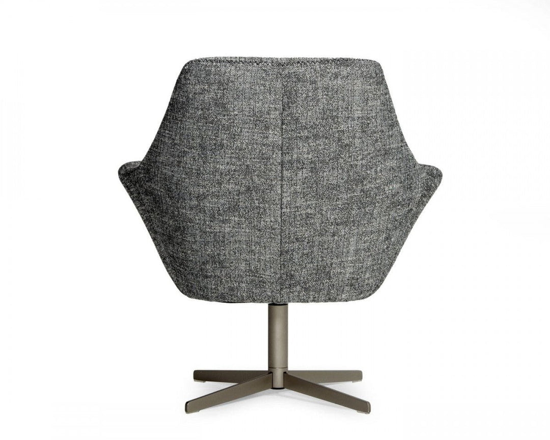 Industrial Dark Grey Chair With Metal Swivel Image 4