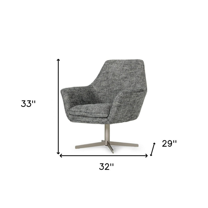 Industrial Dark Grey Chair With Metal Swivel Image 7