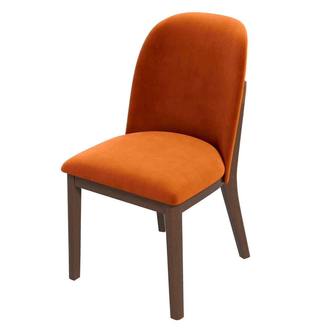 Kaitlyn Burnt Orange Velvet Dining Chair (Set Of 2) Image 6