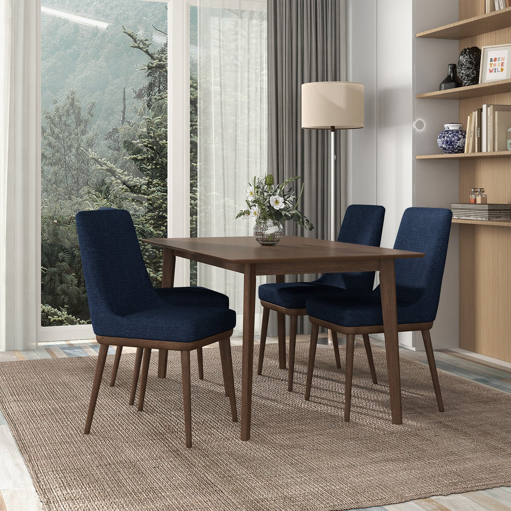 Kate Dark Blue Fabric Dining Chair (Set Of 2) Image 2