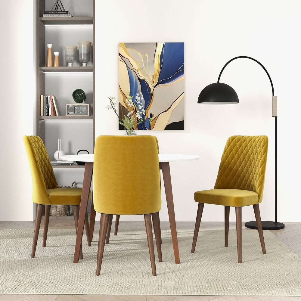 Katie Gold Velvet Dining Chair (Set Of 2) Image 2