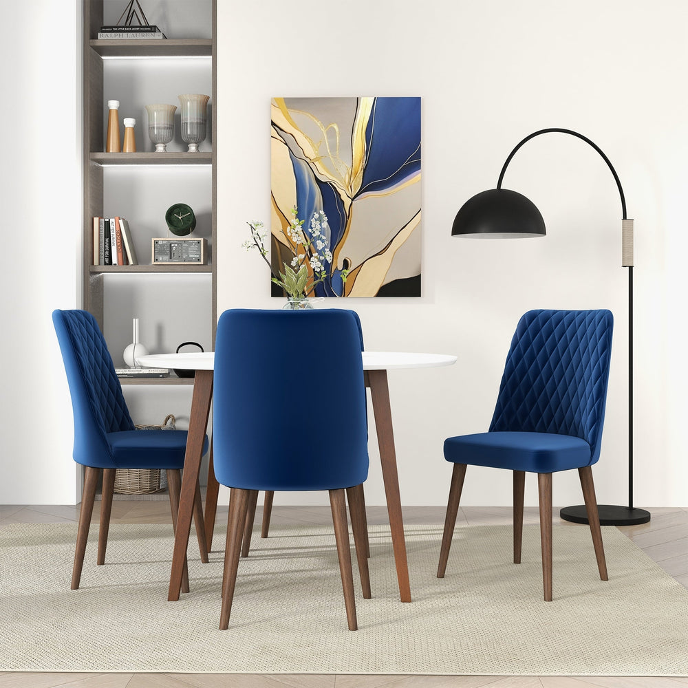 Katie Navy Blue Velvet Dining Chair (Set Of 2) Image 2