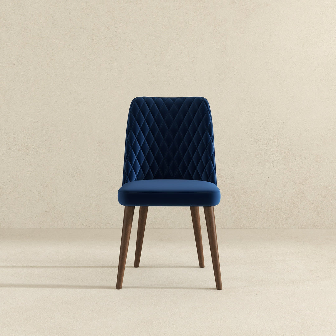 Katie Navy Blue Velvet Dining Chair (Set Of 2) Image 3