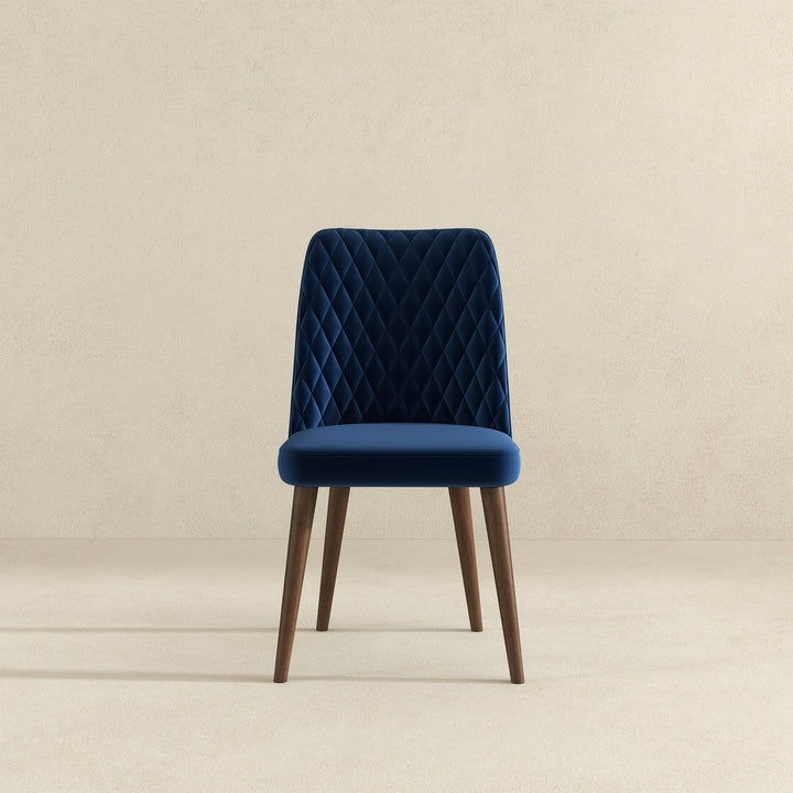 Katie Navy Blue Velvet Dining Chair (Set Of 2) Image 3