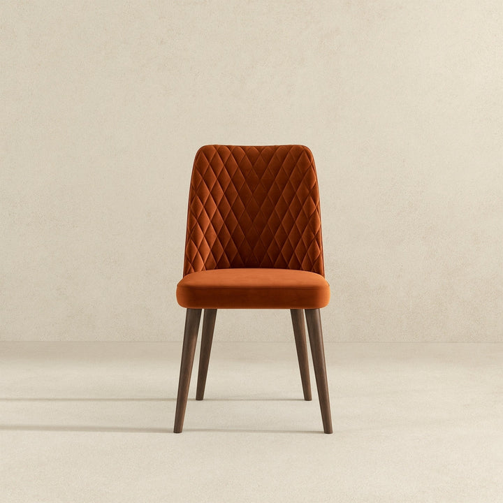 Katie Burnt Orange Velvet Dining Chair (Set Of 2) Image 3