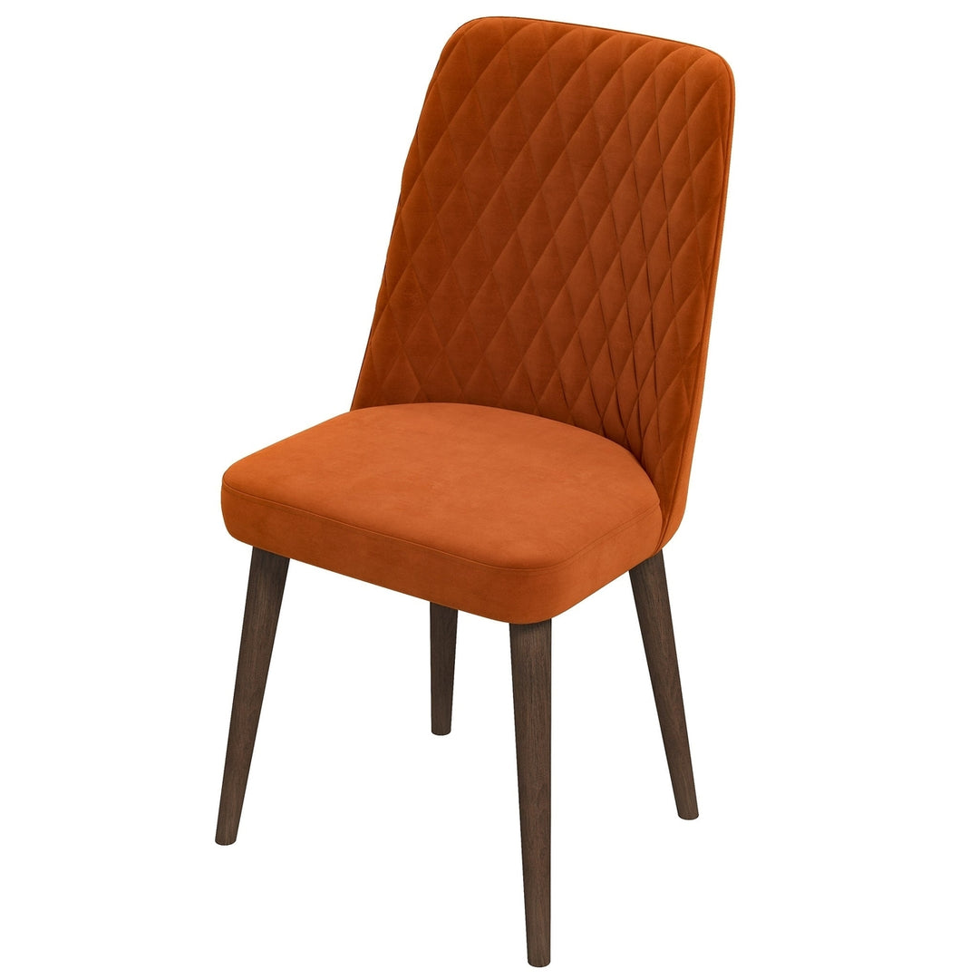 Katie Burnt Orange Velvet Dining Chair (Set Of 2) Image 7