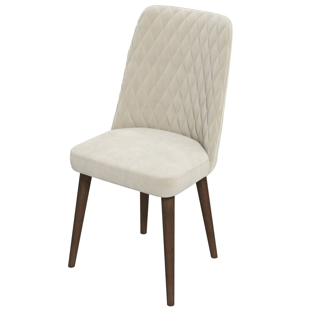 Katie Beige Velvet Dining Chair (Set Of 2) Image 7