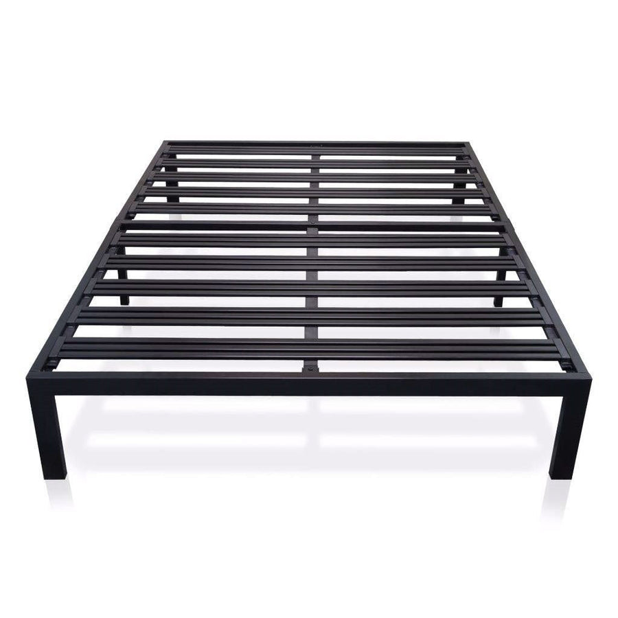 King Metal Platform Bed Frame with Heavy Duty Slats Image 1