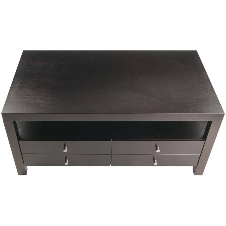 Modern Espresso 2 Drawer Coffee Table Image 2