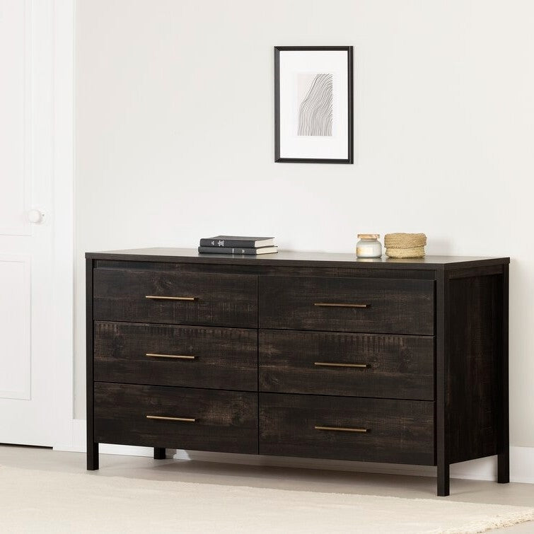 Modern Java 6 Drawer Double Dresser Image 3