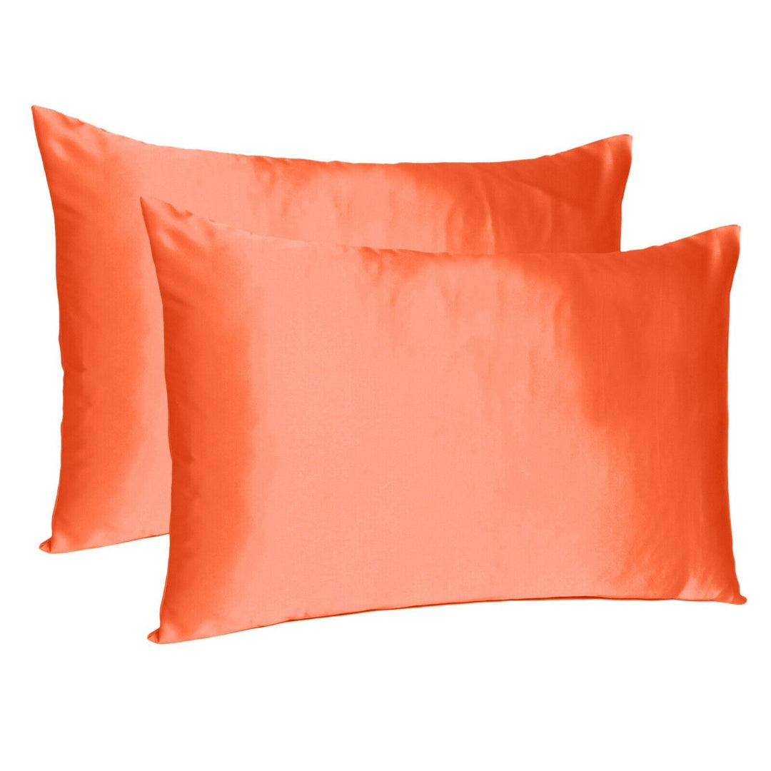 Poppy Dreamy Set Of 2 Silky Satin Queen Pillowcases Image 1