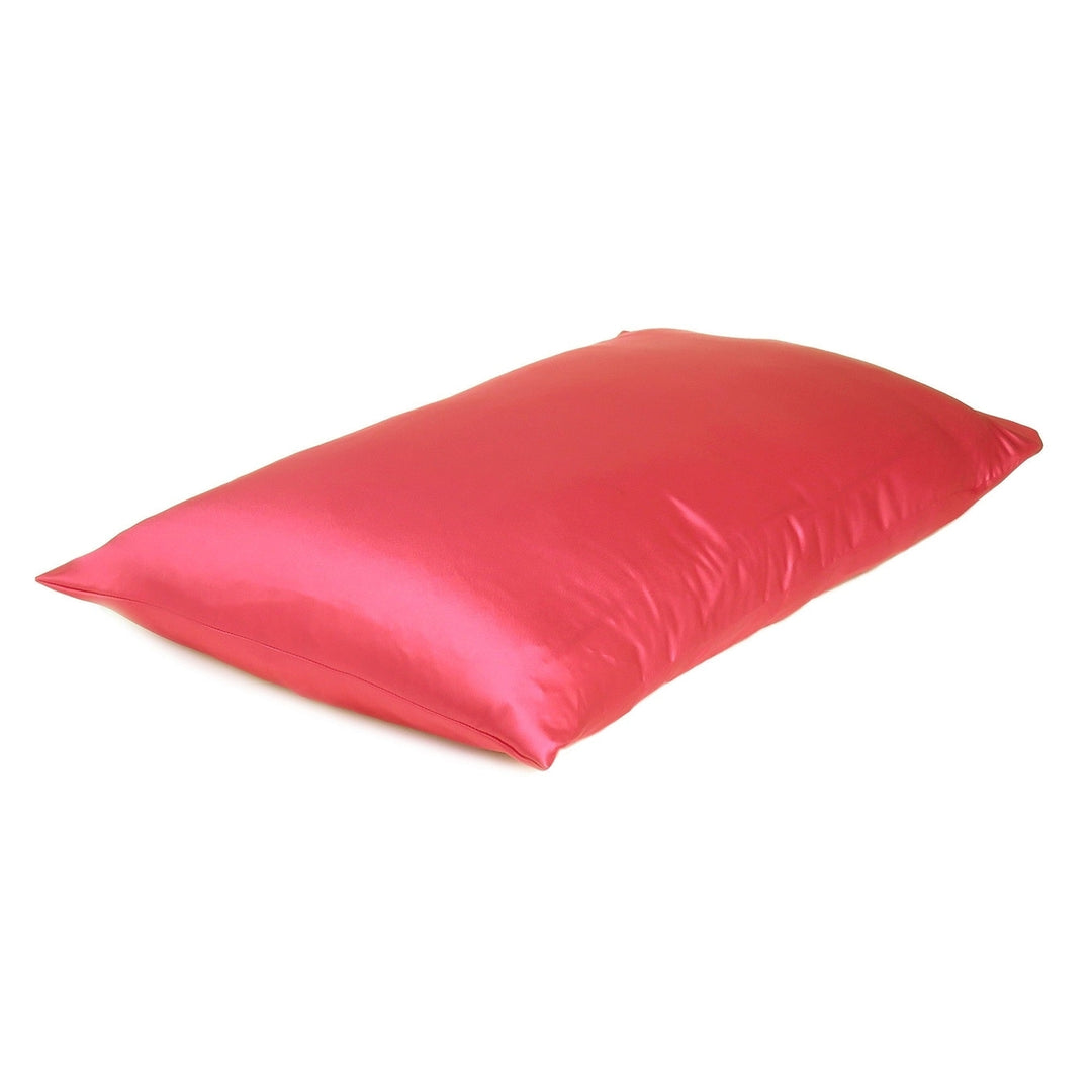 Poppy Red Dreamy Set Of 2 Silky Satin Standard Pillowcases Image 4