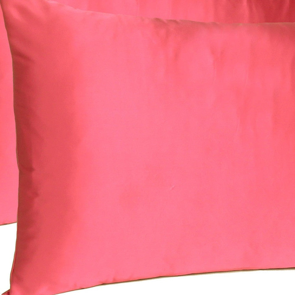 Poppy Red Dreamy Set Of 2 Silky Satin Standard Pillowcases Image 7