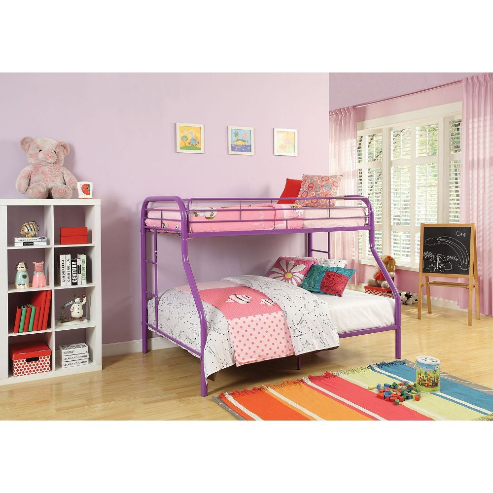 Purple Twin Over Full Size Bunk Bed Image 2