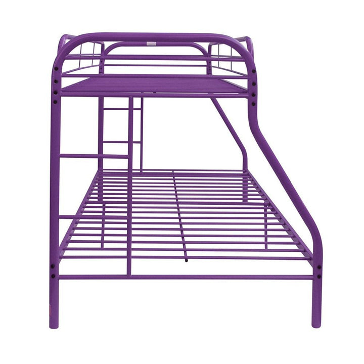 Purple Twin Over Full Size Bunk Bed Image 3